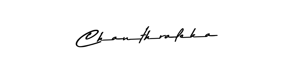 Design your own signature with our free online signature maker. With this signature software, you can create a handwritten (Asem Kandis PERSONAL USE) signature for name Chanthraleka. Chanthraleka signature style 9 images and pictures png