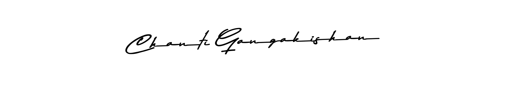 Design your own signature with our free online signature maker. With this signature software, you can create a handwritten (Asem Kandis PERSONAL USE) signature for name Chanti Gangakishan. Chanti Gangakishan signature style 9 images and pictures png