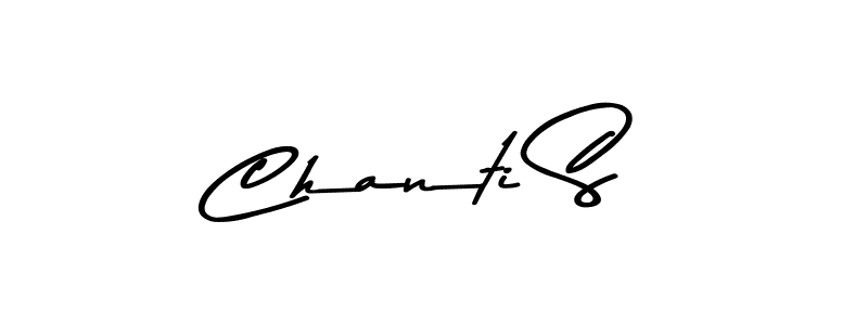 Design your own signature with our free online signature maker. With this signature software, you can create a handwritten (Asem Kandis PERSONAL USE) signature for name Chanti S. Chanti S signature style 9 images and pictures png
