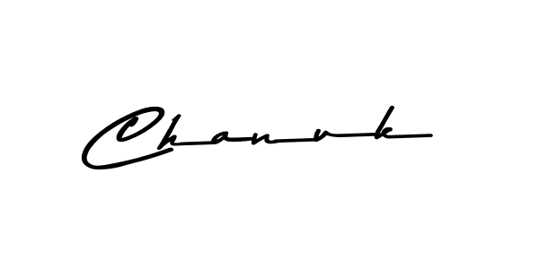 Design your own signature with our free online signature maker. With this signature software, you can create a handwritten (Asem Kandis PERSONAL USE) signature for name Chanuk. Chanuk signature style 9 images and pictures png