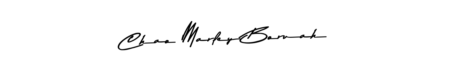 The best way (Asem Kandis PERSONAL USE) to make a short signature is to pick only two or three words in your name. The name Chao Marley Boruah include a total of six letters. For converting this name. Chao Marley Boruah signature style 9 images and pictures png