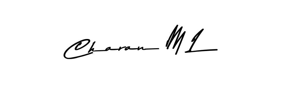 Make a beautiful signature design for name Charan M L. Use this online signature maker to create a handwritten signature for free. Charan M L signature style 9 images and pictures png