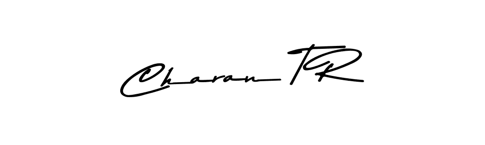 Create a beautiful signature design for name Charan T R. With this signature (Asem Kandis PERSONAL USE) fonts, you can make a handwritten signature for free. Charan T R signature style 9 images and pictures png