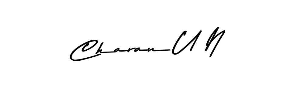 Make a beautiful signature design for name Charan U N. Use this online signature maker to create a handwritten signature for free. Charan U N signature style 9 images and pictures png