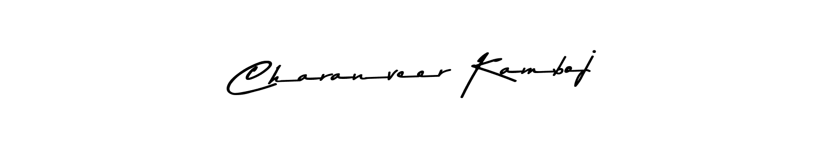 Make a beautiful signature design for name Charanveer Kamboj. With this signature (Asem Kandis PERSONAL USE) style, you can create a handwritten signature for free. Charanveer Kamboj signature style 9 images and pictures png