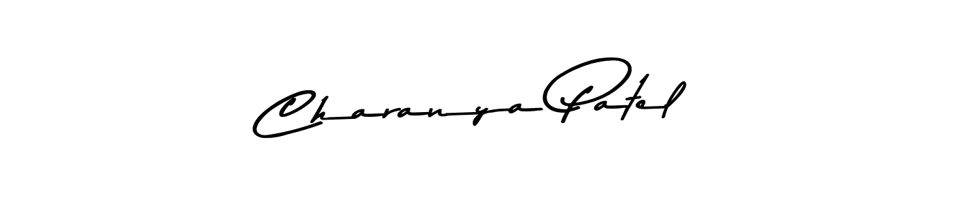 Create a beautiful signature design for name Charanya Patel. With this signature (Asem Kandis PERSONAL USE) fonts, you can make a handwritten signature for free. Charanya Patel signature style 9 images and pictures png