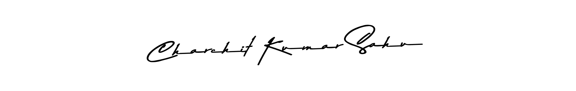 How to make Charchit Kumar Sahu name signature. Use Asem Kandis PERSONAL USE style for creating short signs online. This is the latest handwritten sign. Charchit Kumar Sahu signature style 9 images and pictures png