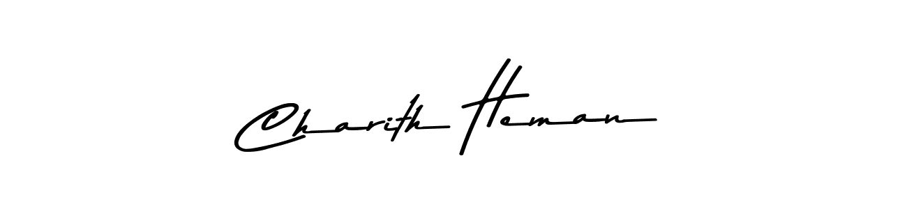 Design your own signature with our free online signature maker. With this signature software, you can create a handwritten (Asem Kandis PERSONAL USE) signature for name Charith Heman. Charith Heman signature style 9 images and pictures png
