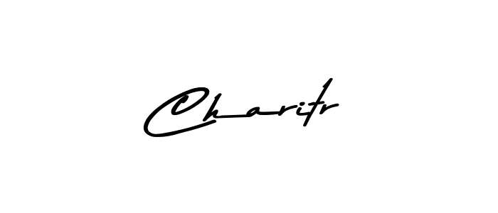 How to make Charitr name signature. Use Asem Kandis PERSONAL USE style for creating short signs online. This is the latest handwritten sign. Charitr signature style 9 images and pictures png