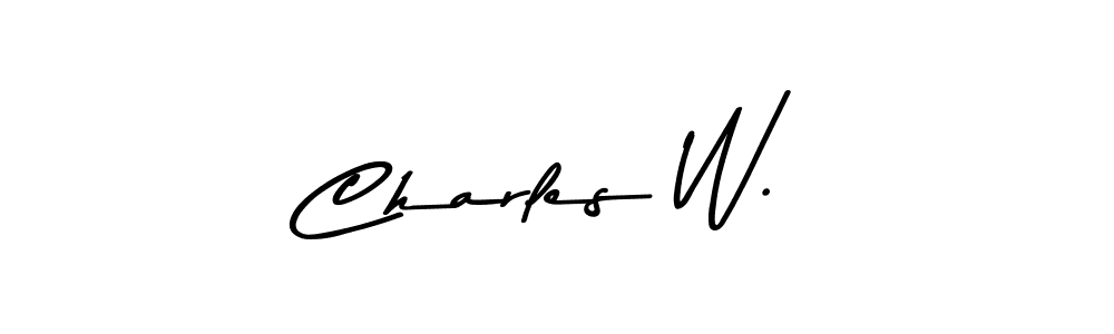 You should practise on your own different ways (Asem Kandis PERSONAL USE) to write your name (Charles W.) in signature. don't let someone else do it for you. Charles W. signature style 9 images and pictures png