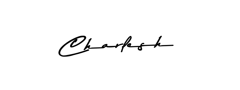 Create a beautiful signature design for name Charlesh. With this signature (Asem Kandis PERSONAL USE) fonts, you can make a handwritten signature for free. Charlesh signature style 9 images and pictures png