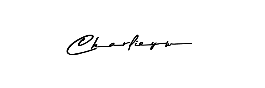 Create a beautiful signature design for name Charlieyw. With this signature (Asem Kandis PERSONAL USE) fonts, you can make a handwritten signature for free. Charlieyw signature style 9 images and pictures png