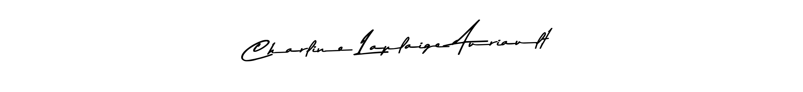 How to make Charline Laplaige Auriault name signature. Use Asem Kandis PERSONAL USE style for creating short signs online. This is the latest handwritten sign. Charline Laplaige Auriault signature style 9 images and pictures png