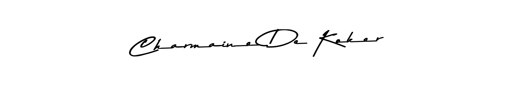 Create a beautiful signature design for name Charmaine De Koker. With this signature (Asem Kandis PERSONAL USE) fonts, you can make a handwritten signature for free. Charmaine De Koker signature style 9 images and pictures png