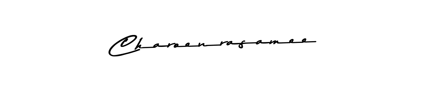 How to Draw Charoenrasamee signature style? Asem Kandis PERSONAL USE is a latest design signature styles for name Charoenrasamee. Charoenrasamee signature style 9 images and pictures png