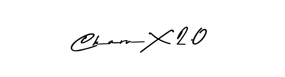 Use a signature maker to create a handwritten signature online. With this signature software, you can design (Asem Kandis PERSONAL USE) your own signature for name Charu X 2.0. Charu X 2.0 signature style 9 images and pictures png