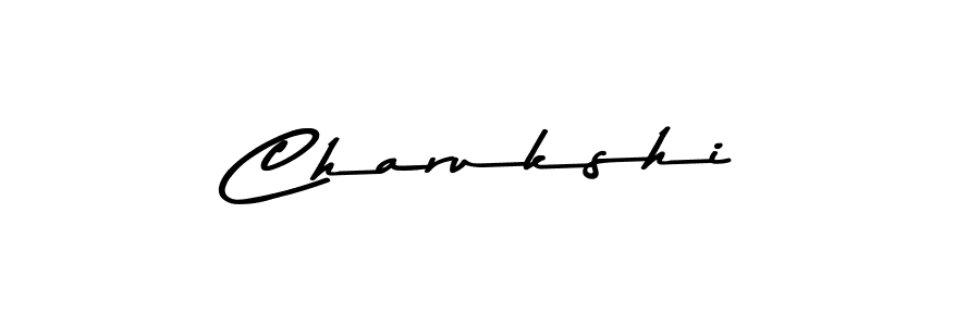 How to make Charukshi name signature. Use Asem Kandis PERSONAL USE style for creating short signs online. This is the latest handwritten sign. Charukshi signature style 9 images and pictures png