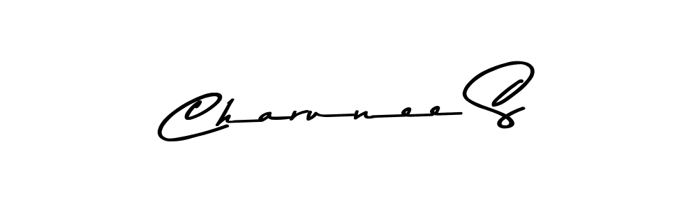 Charunee S stylish signature style. Best Handwritten Sign (Asem Kandis PERSONAL USE) for my name. Handwritten Signature Collection Ideas for my name Charunee S. Charunee S signature style 9 images and pictures png