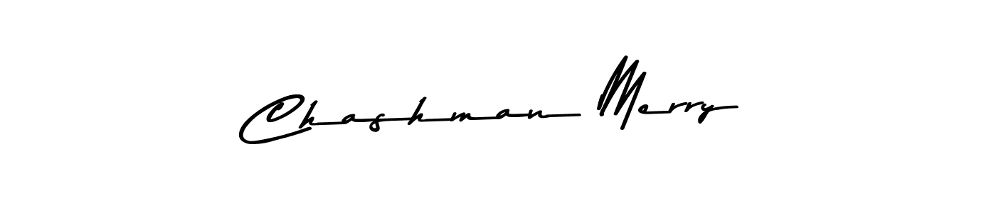 How to make Chashman Merry name signature. Use Asem Kandis PERSONAL USE style for creating short signs online. This is the latest handwritten sign. Chashman Merry signature style 9 images and pictures png