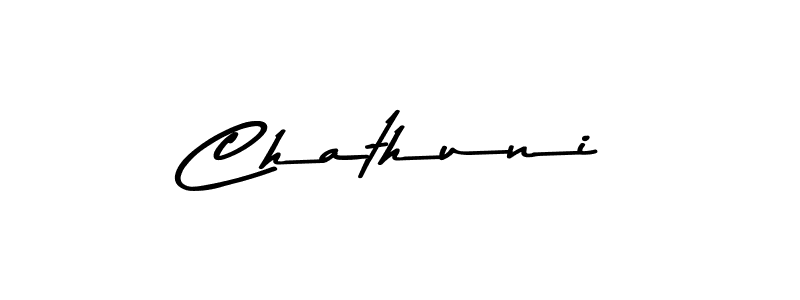 Design your own signature with our free online signature maker. With this signature software, you can create a handwritten (Asem Kandis PERSONAL USE) signature for name Chathuni. Chathuni signature style 9 images and pictures png