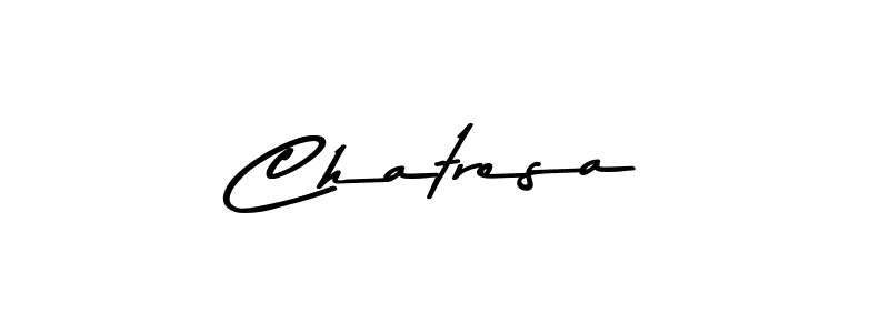 Design your own signature with our free online signature maker. With this signature software, you can create a handwritten (Asem Kandis PERSONAL USE) signature for name Chatresa. Chatresa signature style 9 images and pictures png