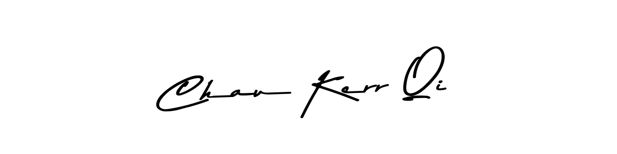 You should practise on your own different ways (Asem Kandis PERSONAL USE) to write your name (Chau Kerr Qi) in signature. don't let someone else do it for you. Chau Kerr Qi signature style 9 images and pictures png