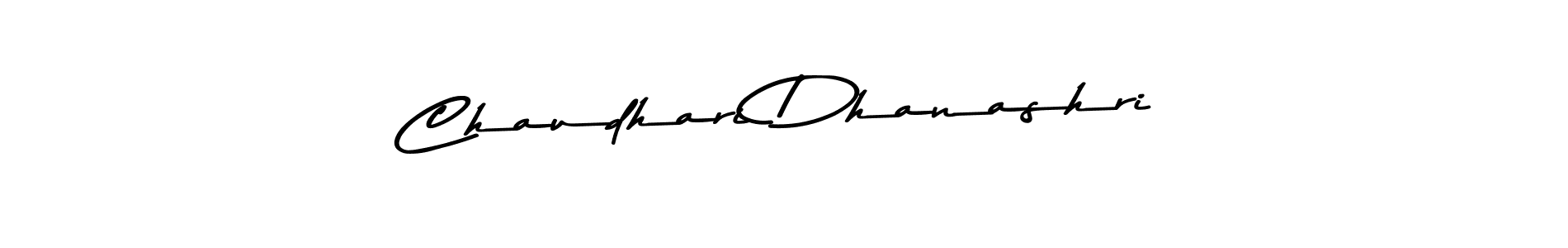 Use a signature maker to create a handwritten signature online. With this signature software, you can design (Asem Kandis PERSONAL USE) your own signature for name Chaudhari Dhanashri. Chaudhari Dhanashri signature style 9 images and pictures png