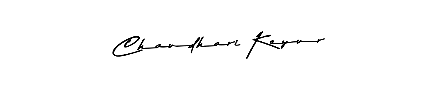 How to make Chaudhari Keyur name signature. Use Asem Kandis PERSONAL USE style for creating short signs online. This is the latest handwritten sign. Chaudhari Keyur signature style 9 images and pictures png