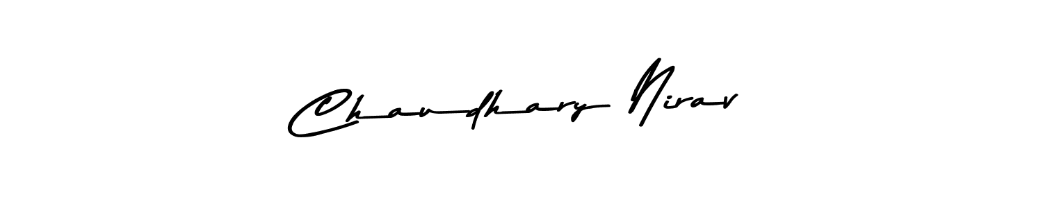 Make a beautiful signature design for name Chaudhary Nirav. With this signature (Asem Kandis PERSONAL USE) style, you can create a handwritten signature for free. Chaudhary Nirav signature style 9 images and pictures png