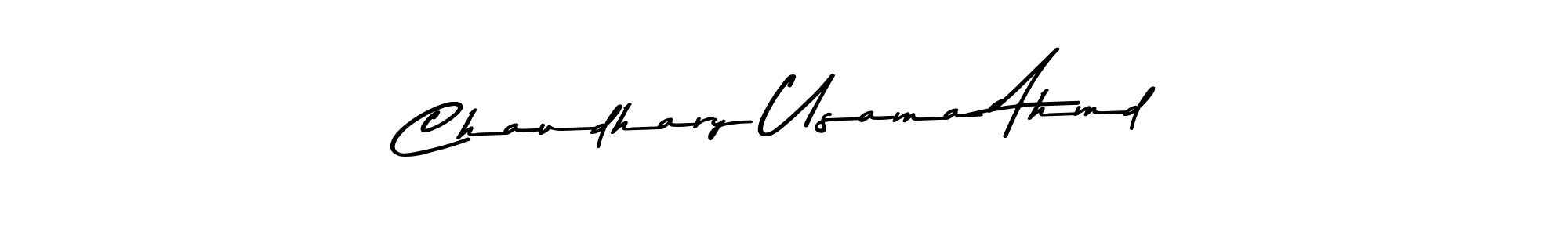 The best way (Asem Kandis PERSONAL USE) to make a short signature is to pick only two or three words in your name. The name Chaudhary Usama Ahmd include a total of six letters. For converting this name. Chaudhary Usama Ahmd signature style 9 images and pictures png