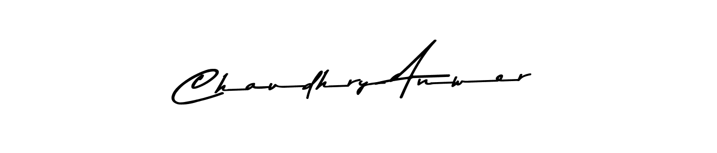 How to make Chaudhry Anwer name signature. Use Asem Kandis PERSONAL USE style for creating short signs online. This is the latest handwritten sign. Chaudhry Anwer signature style 9 images and pictures png
