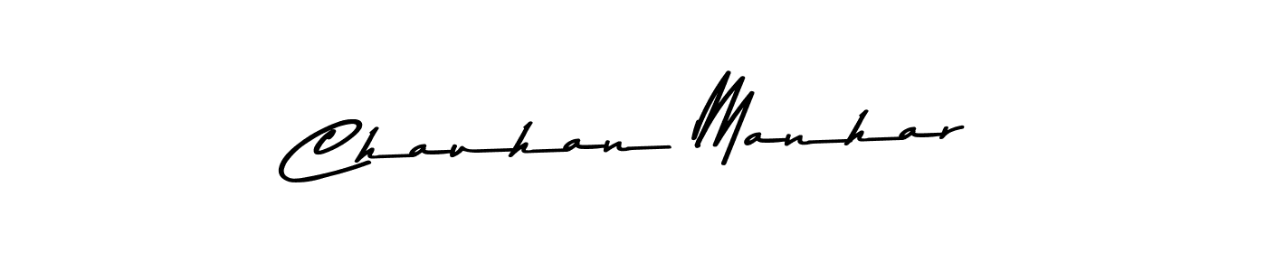 Make a beautiful signature design for name Chauhan Manhar. With this signature (Asem Kandis PERSONAL USE) style, you can create a handwritten signature for free. Chauhan Manhar signature style 9 images and pictures png