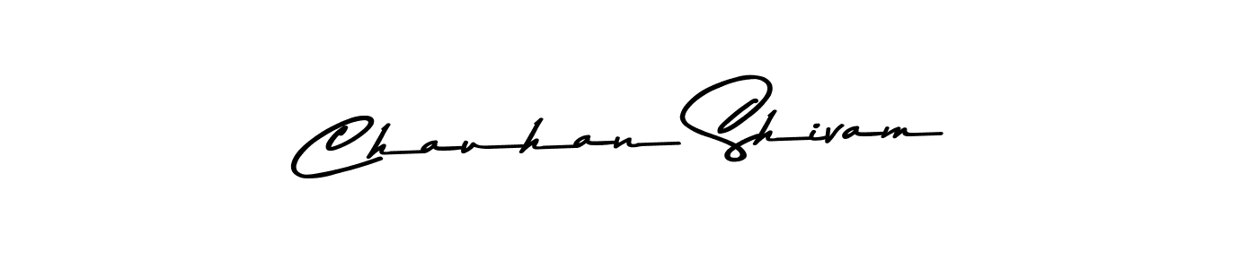 You should practise on your own different ways (Asem Kandis PERSONAL USE) to write your name (Chauhan Shivam) in signature. don't let someone else do it for you. Chauhan Shivam signature style 9 images and pictures png