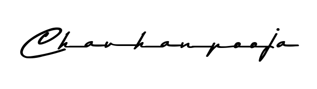 Get an exclusive digital autograph for Chauhanpooja. The Asem Kandis PERSONAL USE typeface captures the charm of real penmanship on paper. Chauhanpooja signature style 9 images and pictures png
