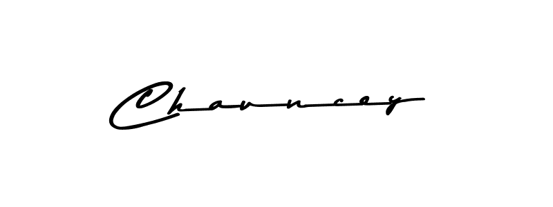 Make a beautiful signature design for name Chauncey. With this signature (Asem Kandis PERSONAL USE) style, you can create a handwritten signature for free. Chauncey signature style 9 images and pictures png