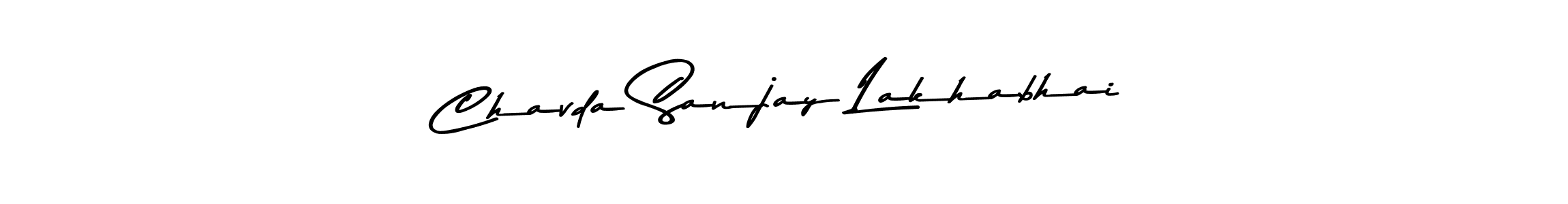 Asem Kandis PERSONAL USE is a professional signature style that is perfect for those who want to add a touch of class to their signature. It is also a great choice for those who want to make their signature more unique. Get Chavda Sanjay Lakhabhai name to fancy signature for free. Chavda Sanjay Lakhabhai signature style 9 images and pictures png