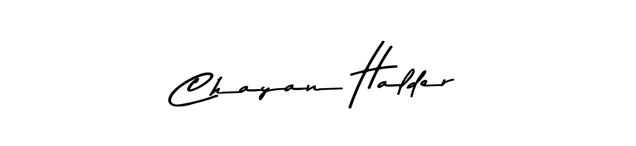 How to make Chayan Halder name signature. Use Asem Kandis PERSONAL USE style for creating short signs online. This is the latest handwritten sign. Chayan Halder signature style 9 images and pictures png