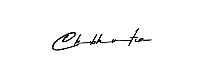 How to make Chbhutia name signature. Use Asem Kandis PERSONAL USE style for creating short signs online. This is the latest handwritten sign. Chbhutia signature style 9 images and pictures png