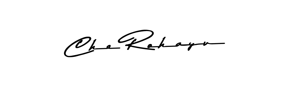 Create a beautiful signature design for name Che Rohayu. With this signature (Asem Kandis PERSONAL USE) fonts, you can make a handwritten signature for free. Che Rohayu signature style 9 images and pictures png