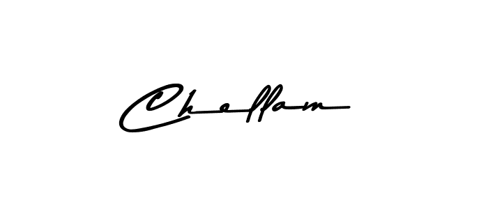 Design your own signature with our free online signature maker. With this signature software, you can create a handwritten (Asem Kandis PERSONAL USE) signature for name Chellam. Chellam signature style 9 images and pictures png