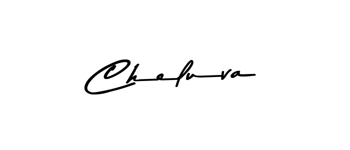 Make a beautiful signature design for name Cheluva. With this signature (Asem Kandis PERSONAL USE) style, you can create a handwritten signature for free. Cheluva signature style 9 images and pictures png