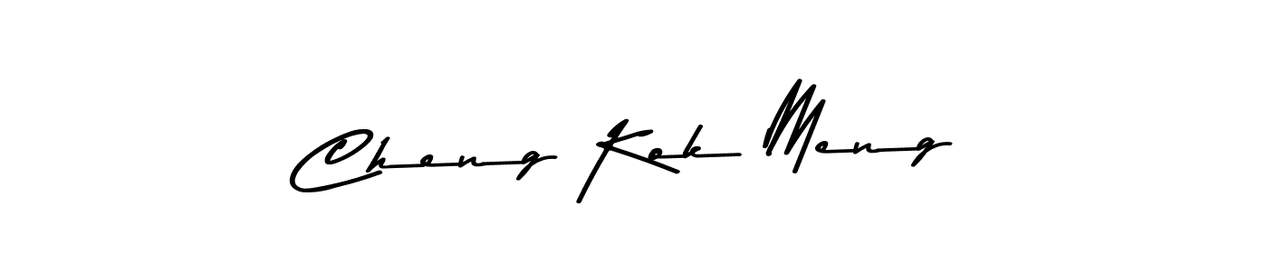 The best way (Asem Kandis PERSONAL USE) to make a short signature is to pick only two or three words in your name. The name Cheng Kok Meng include a total of six letters. For converting this name. Cheng Kok Meng signature style 9 images and pictures png