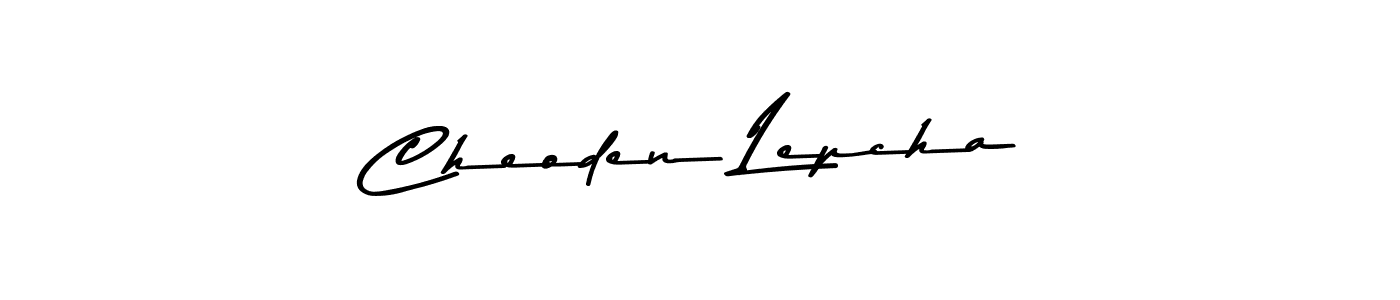 How to make Cheoden Lepcha signature? Asem Kandis PERSONAL USE is a professional autograph style. Create handwritten signature for Cheoden Lepcha name. Cheoden Lepcha signature style 9 images and pictures png