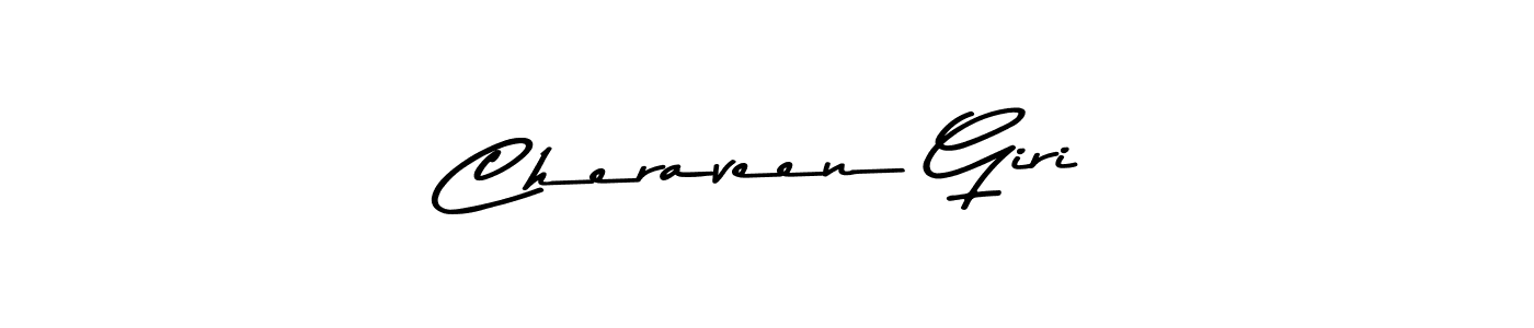 Create a beautiful signature design for name Cheraveen Giri. With this signature (Asem Kandis PERSONAL USE) fonts, you can make a handwritten signature for free. Cheraveen Giri signature style 9 images and pictures png