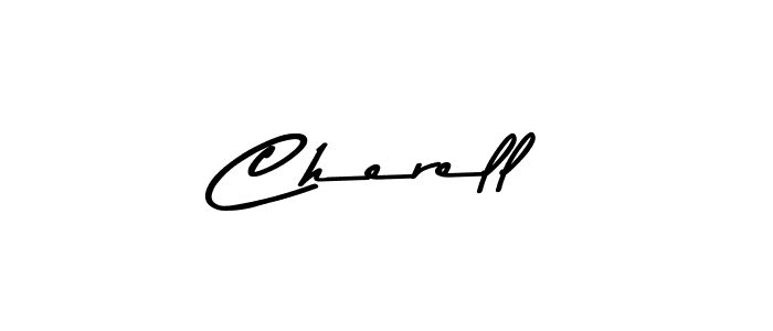 Make a beautiful signature design for name Cherell. With this signature (Asem Kandis PERSONAL USE) style, you can create a handwritten signature for free. Cherell signature style 9 images and pictures png