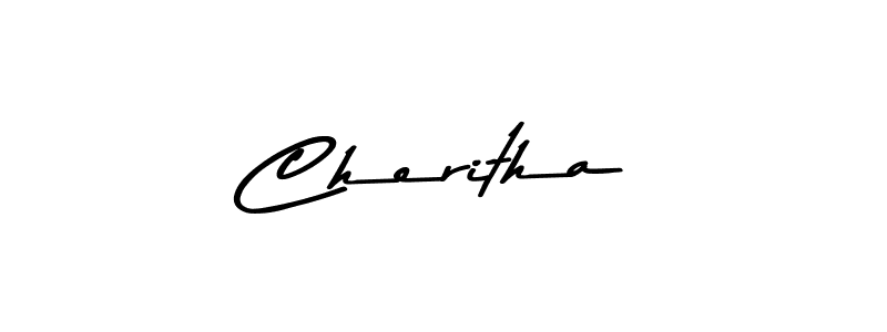 Also we have Cheritha name is the best signature style. Create professional handwritten signature collection using Asem Kandis PERSONAL USE autograph style. Cheritha signature style 9 images and pictures png