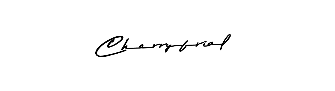 How to make Cherryfrial name signature. Use Asem Kandis PERSONAL USE style for creating short signs online. This is the latest handwritten sign. Cherryfrial signature style 9 images and pictures png