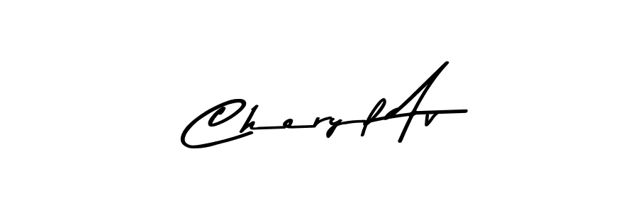 How to make Cheryl Av name signature. Use Asem Kandis PERSONAL USE style for creating short signs online. This is the latest handwritten sign. Cheryl Av signature style 9 images and pictures png