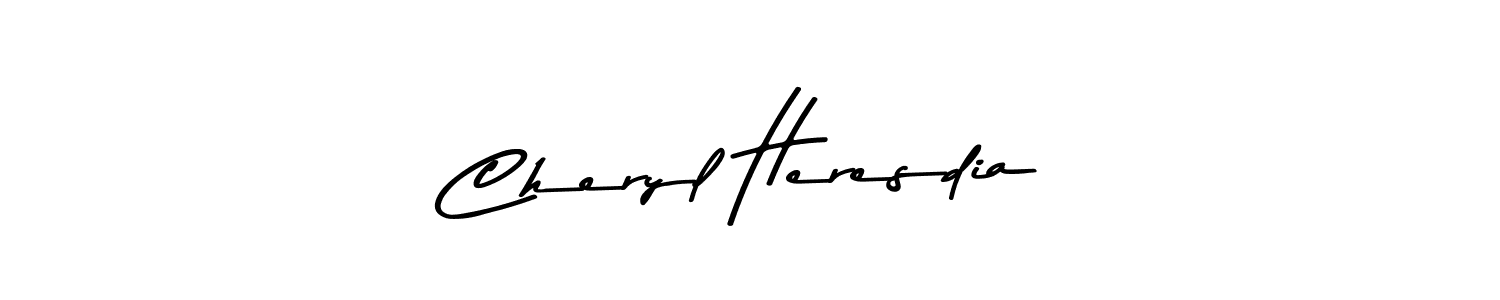 Create a beautiful signature design for name Cheryl Heresdia. With this signature (Asem Kandis PERSONAL USE) fonts, you can make a handwritten signature for free. Cheryl Heresdia signature style 9 images and pictures png