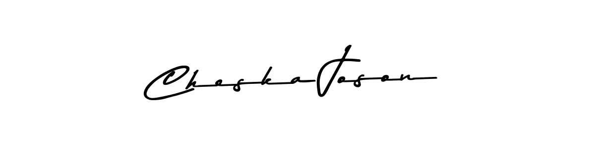 Cheska Joson stylish signature style. Best Handwritten Sign (Asem Kandis PERSONAL USE) for my name. Handwritten Signature Collection Ideas for my name Cheska Joson. Cheska Joson signature style 9 images and pictures png